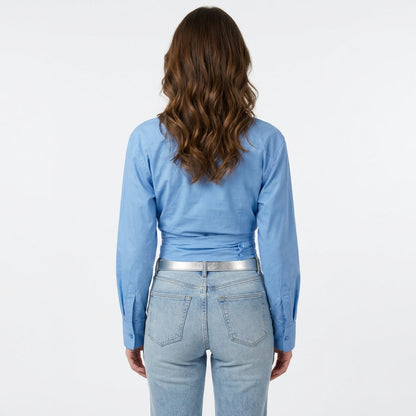 Chemisier Croisé Avec Effet Drapé Et Coupe Ajustée Pour Femmes | Idéal Pour Travail Et Occasions Quotidiennes
