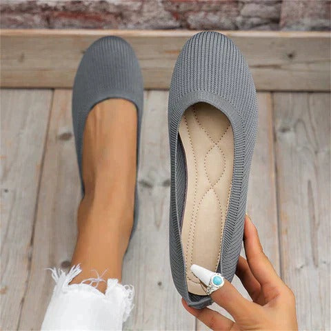 Ballerines Plates À Texture Côtelée Pour Femmes | Idéales Au Quotidien