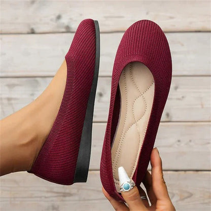 Ballerines Plates À Texture Côtelée Pour Femmes | Idéales Au Quotidien