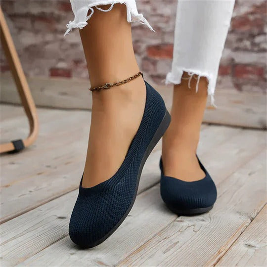 Ballerines Plates À Texture Côtelée Pour Femmes | Idéales Au Quotidien