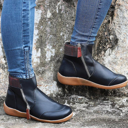 Bottines avec Fermeture Zippée Latérale pour Femmes | Idéal pour l’Automne et l’Hiver