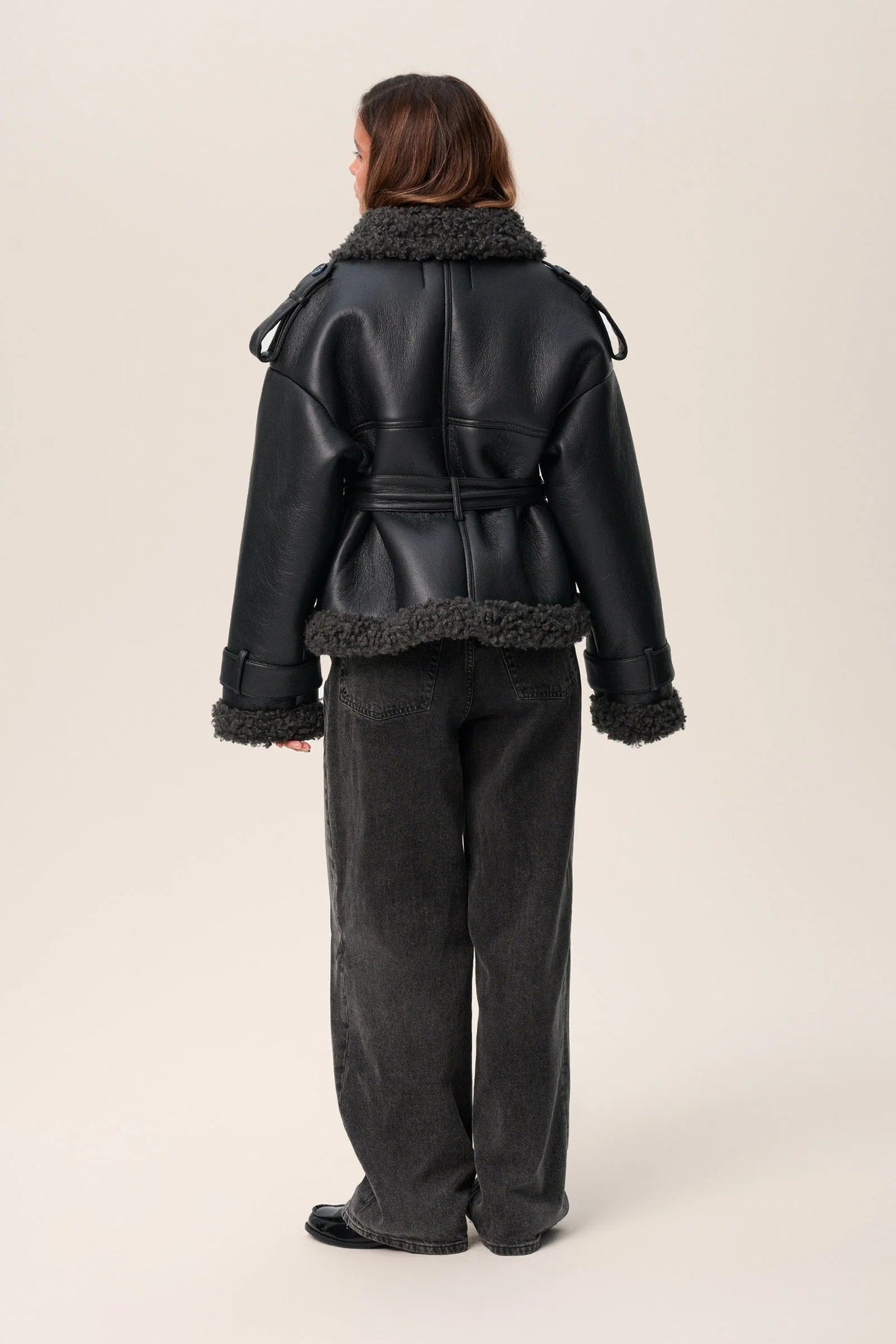 Veste aviateur à bordure texturée pour femmes