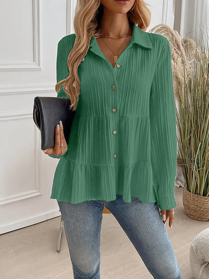 Chemise À Manches Longues Avec Fermeture Boutonnée Pour Femmes | Idéal Pour Travail Et Usage Quotidien