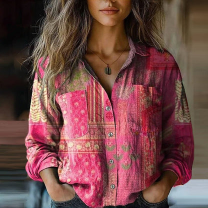 Blouse Imprimée avec Coupe Décontractée pour Femmes | Idéale pour le Travail ou les Sorties