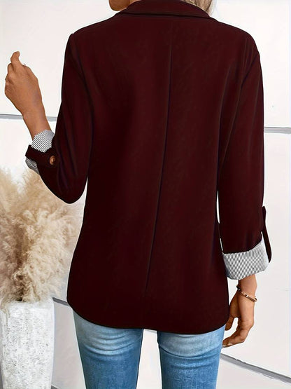 Blazer Structuré À Double Boutonnage Pour Femmes | Idéal Pour Travail Et Usage Quotidien