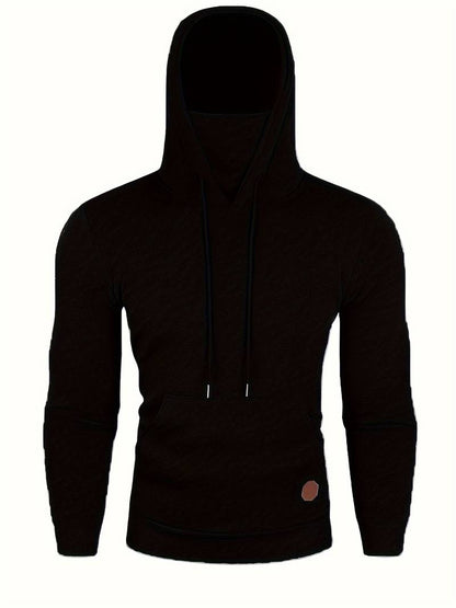Sweat À Capuche Avec Masque Intégré Et Manches Longues Pour Homme | Idéal Pour Un Usage Quotidien