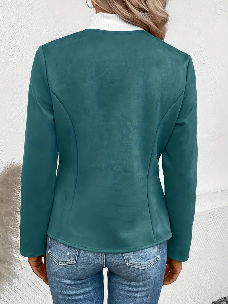 Veste Avec Fermeture Zippée Et Coupe Structurée Pour Femmes | Idéal Pour Les Saisons De Transition
