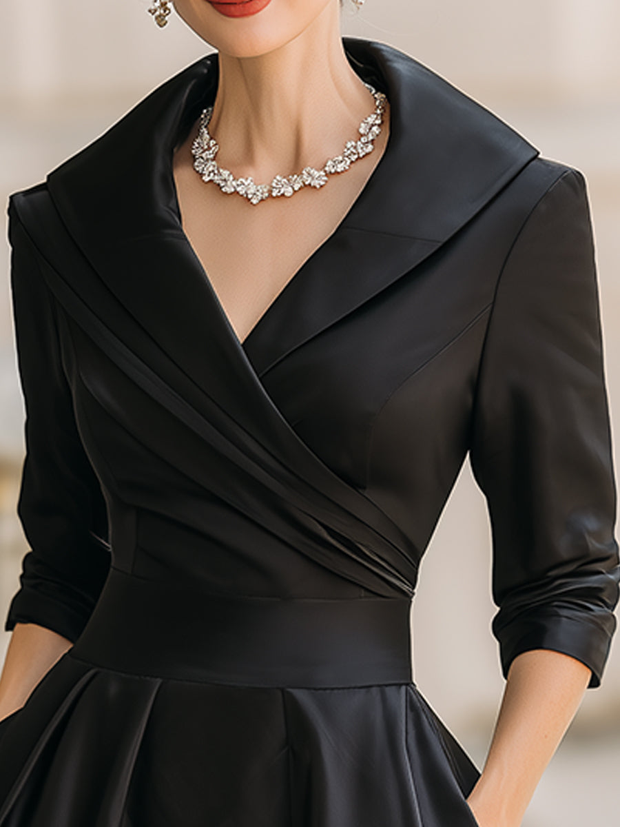 Robe Midi Avec Corsage Ajusté Et Jupe Évasée Pour Femme | Idéale Pour Les Soirées Et Événements