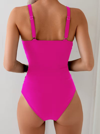 Maillot de Bain Une Pièce avec Devant Croisé pour Femmes | Idéal pour la Plage et la Piscine