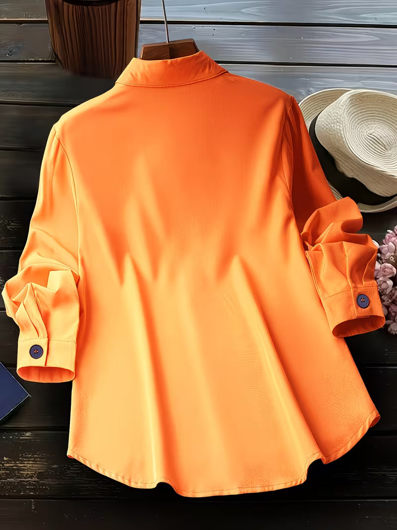 Chemise À Manches Longues Avec Fermeture Boutonnée Pour Femmes | Idéal Pour Usage Quotidien Et Travail