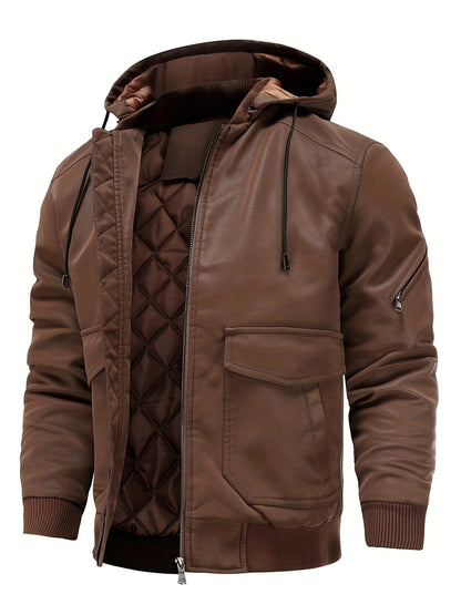 Veste avec Capuche et Doublure Matelassée pour Hommes | Idéale pour la Mi-Saison et l’Hiver