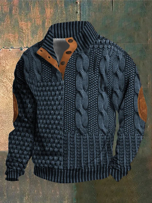 Pull à Coupe Décontractée pour Homme avec Col Classique | Idéal pour Détente et Quotidien