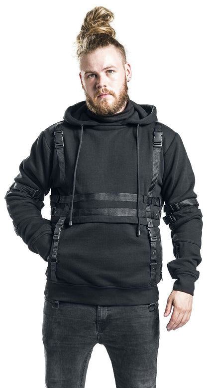 Sweat à Capuche avec Couleur Unie Sombre pour Homme | Idéal pour les Sorties Décontractées