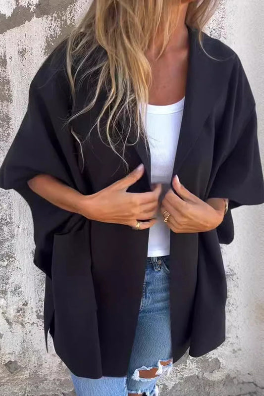 Cape Manteau Ample Avec Poches Pour Femme | Idéale Pour la Mi-Saison