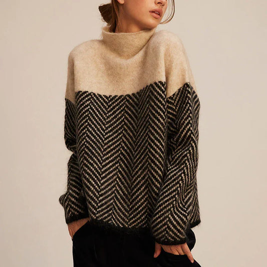 Pull À Col Cheminée pour Femme | Idéal pour Les Journées Fraîches