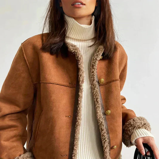 Veste d’Hiver Mi-Longue à Double Boutonnage pour Femme | Idéale pour les Journées Froides