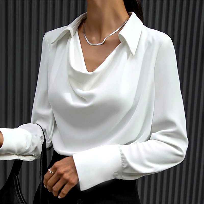 Blouse à Détails Froncés avec Coupe Standard pour Femmes | Idéale pour le Bureau et les Sorties