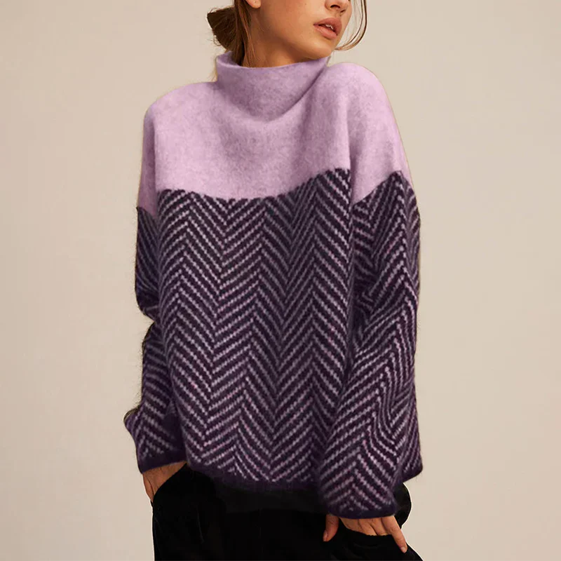 Pull À Col Cheminée pour Femme | Idéal pour Les Journées Fraîches