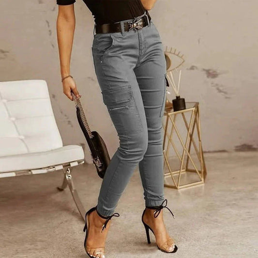 Jean Cargo Femme avec Poches Fonctionnelles et Coupe Confortable | Idéal pour un Usage Quotidien