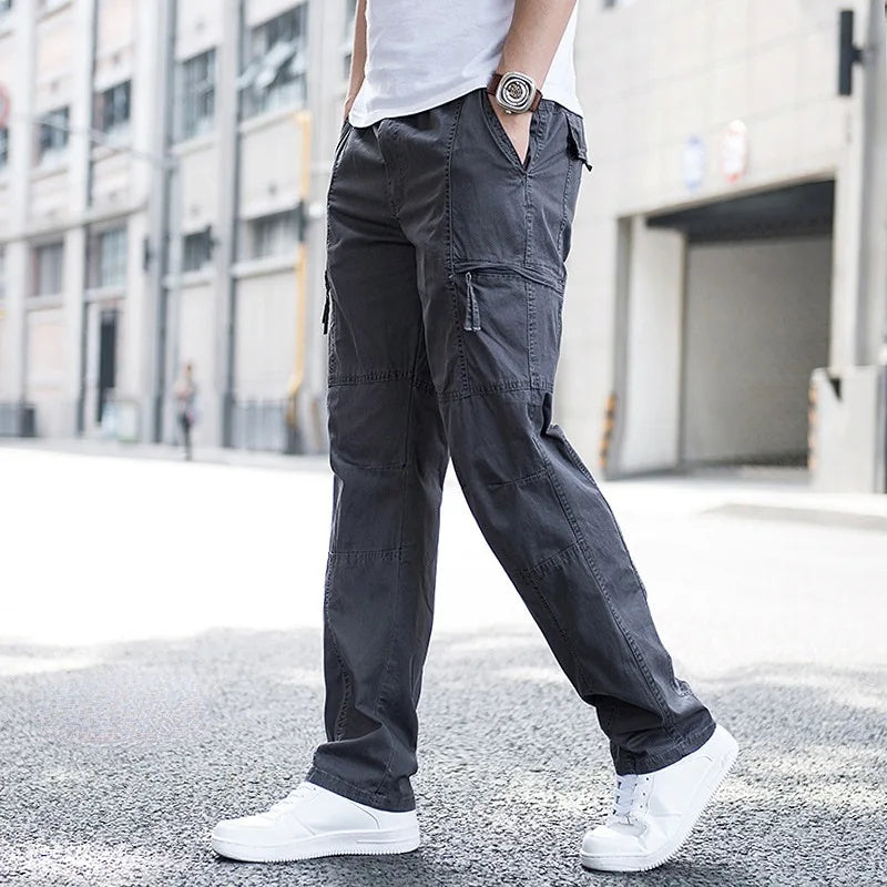 Pantalon Droit Avec Poches Fonctionnelles Pour Homme | Idéal Pour Le Quotidien Et Les Activités Décontractées