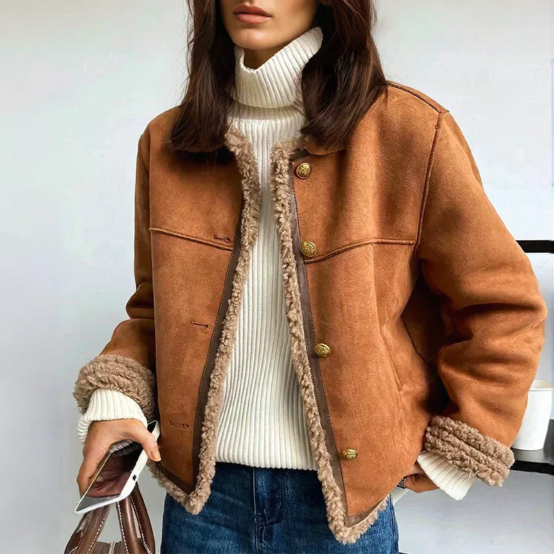 Veste d’Hiver Mi-Longue à Double Boutonnage pour Femme | Idéale pour les Journées Froides