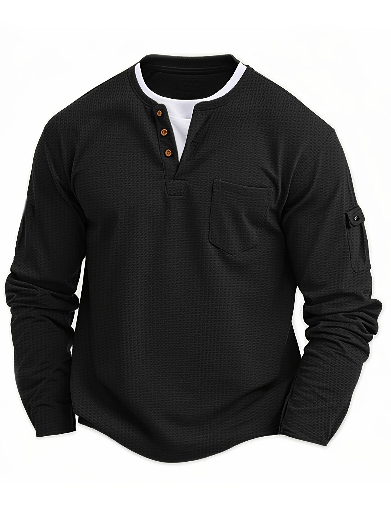 Polo À Manches Longues Avec Col À Boutons Et Poches Fonctionnelles Pour Homme | Idéal Pour Le Quotidien Et Les Occasions Décontractées
