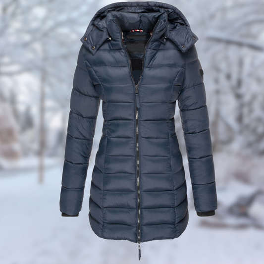 Manteau d’Hiver Mi-Long avec Fermeture à Boutons pour Femme | Idéal pour la Saison Froide