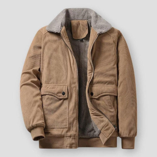 Veste D’Hiver avec Col Imitation Fourrure pour Homme | Idéale pour La Saison Froide