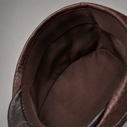 Casquette plate à surpiqûres pour homme