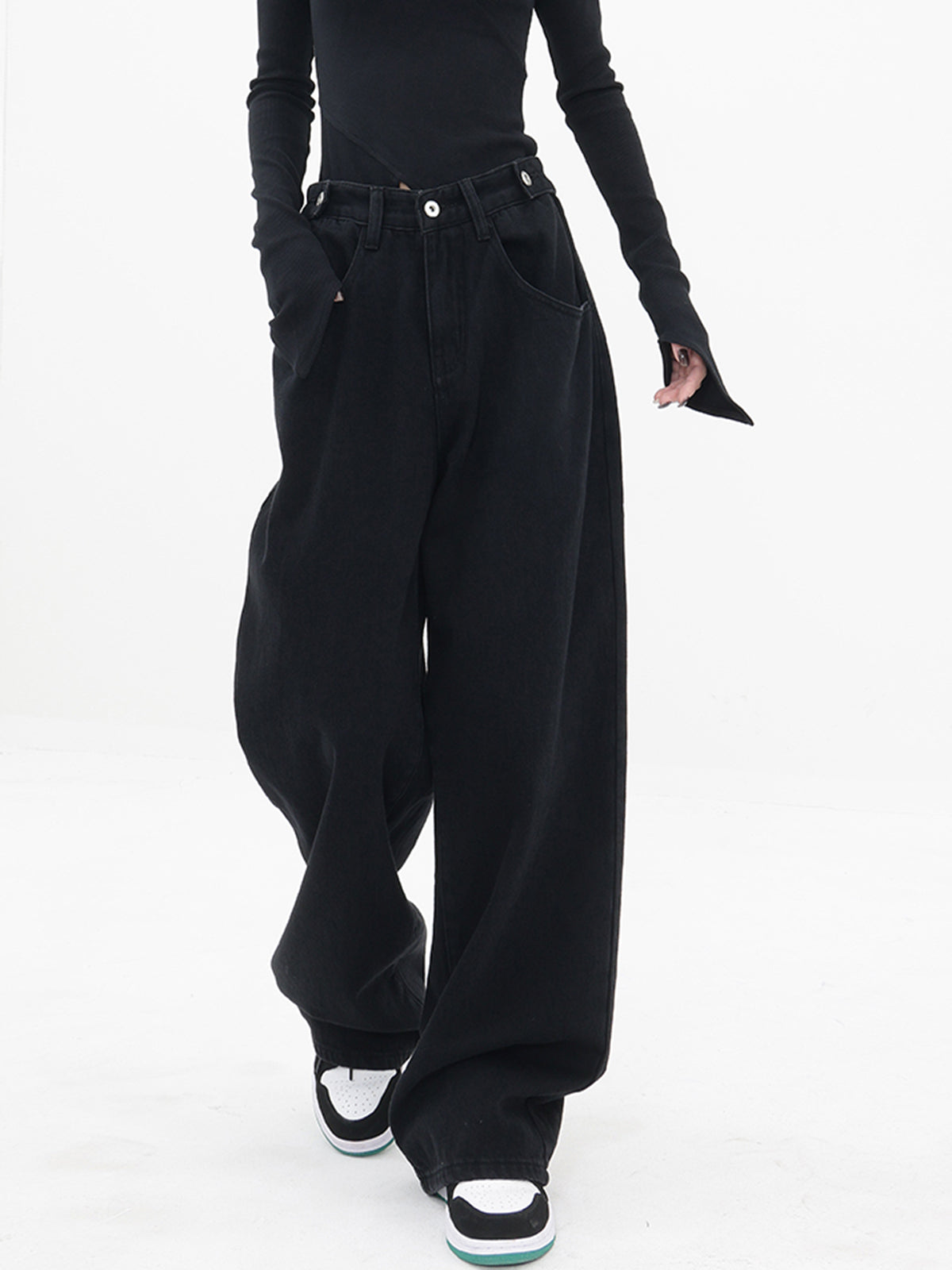 Pantalon Large Oversize Avec Taille Haute Pour Femme | Idéal Pour Tenues Quotidiennes