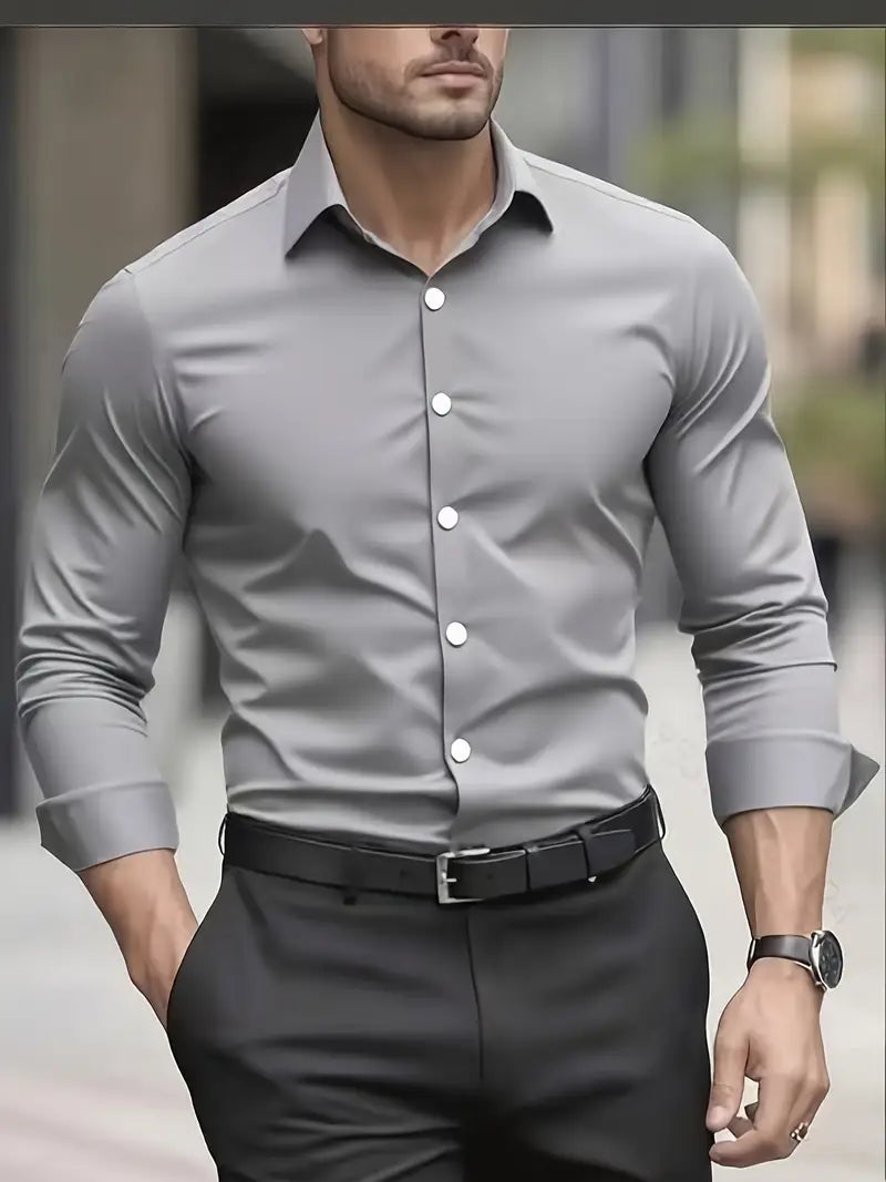 Chemise À Manches Longues Pour Homme | Idéale Pour Usage Quotidien