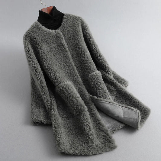 Manteau Long avec Col Large pour Femme | Idéal pour La Saison Froide