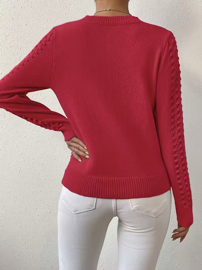 Pull à Manches Longues avec Détails en Dentelle pour Femme | Idéal pour un Usage Quotidien