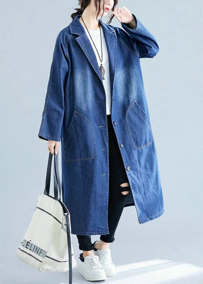 Trench-Coat Long avec Col à Revers et Grandes Poches pour Femmes | Ideal for Mi-Saison et Usage Quotidien