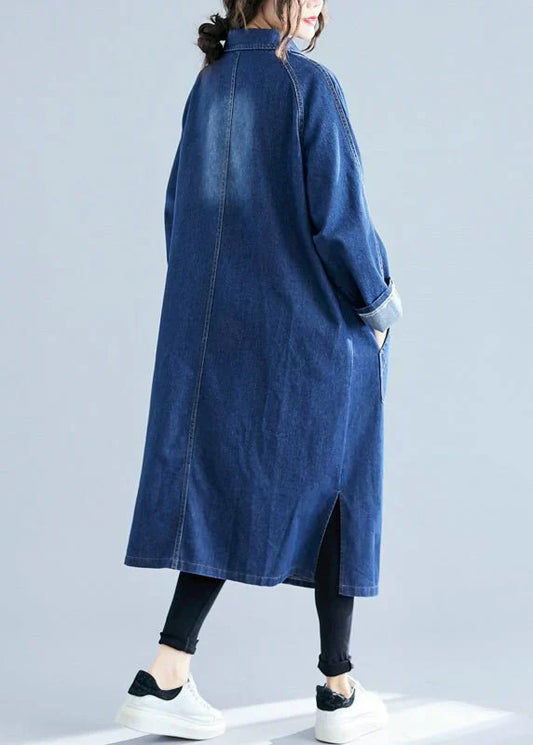 Trench-Coat Long avec Col à Revers et Grandes Poches pour Femmes | Ideal for Mi-Saison et Usage Quotidien
