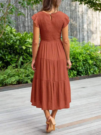Robe Midi Avec Coupe Aérée Pour Femme | Idéale Pour Usage Quotidien Et Occasions