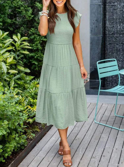 Robe Midi Avec Coupe Aérée Pour Femme | Idéale Pour Usage Quotidien Et Occasions