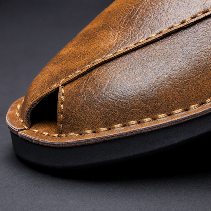 Sandales homme à bout ouvert et découpes latérales | Idéales pour les sorties estivales et décontractées