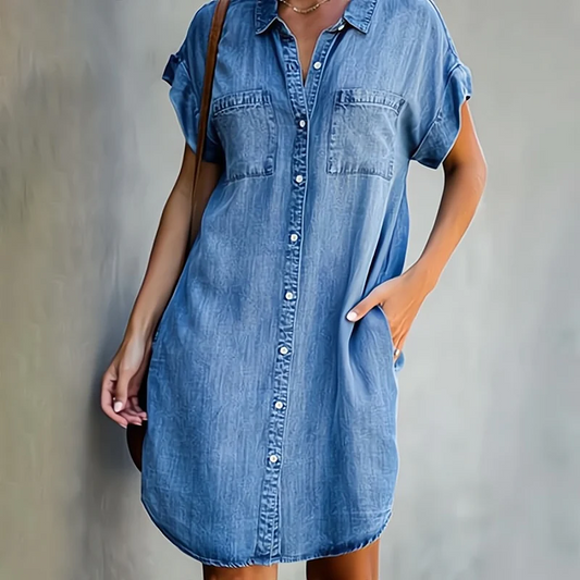 Robe Midi avec Boutonnage Frontal pour Femme | Idéale pour les Journées Décontractées