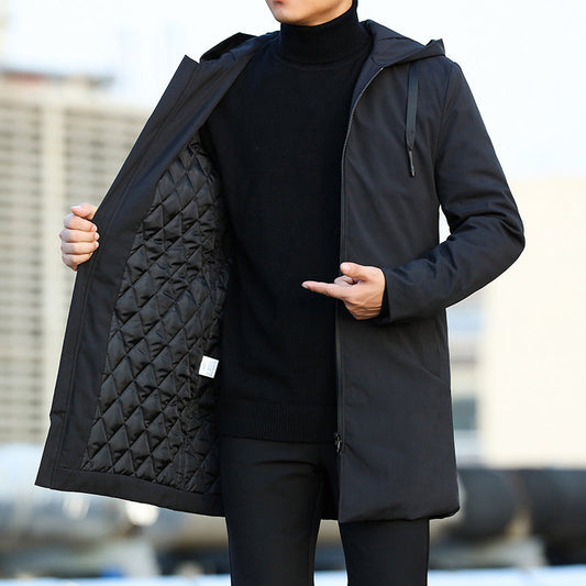 Parka Longue avec Capuche et Poches Multiples pour Homme | Idéale pour Temps Froid et Humide