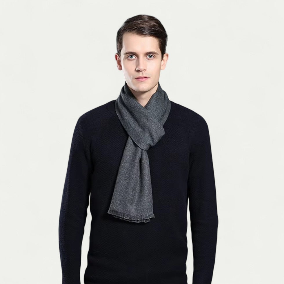 Écharpe pour Hommes avec Finition À Franges | Idéale pour La Saison Hivernale