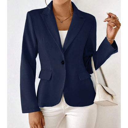 Blazer À Bouton Unique Avec Coupe Structurée Pour Femmes | Idéal Pour Le Travail Et Les Occasions Décontractées