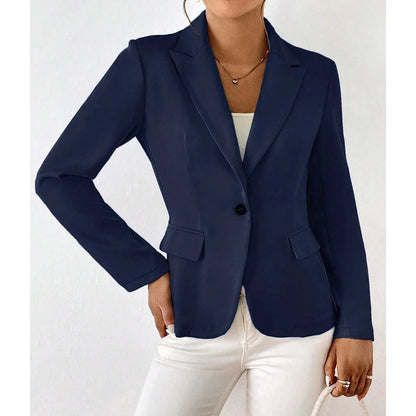 Blazer À Bouton Unique Avec Coupe Structurée Pour Femmes | Idéal Pour Le Travail Et Les Occasions Décontractées