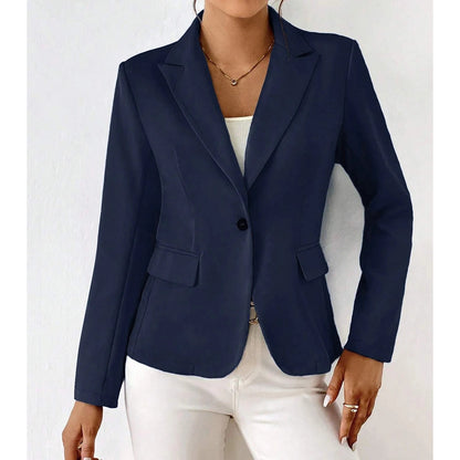 Blazer À Bouton Unique Avec Coupe Structurée Pour Femmes | Idéal Pour Le Travail Et Les Occasions Décontractées