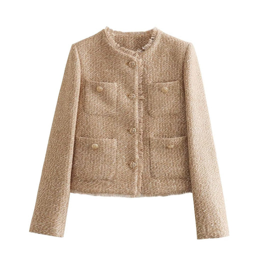 Veste Cintrée avec Motif Tissé pour Femmes | Idéale pour le Quotidien
