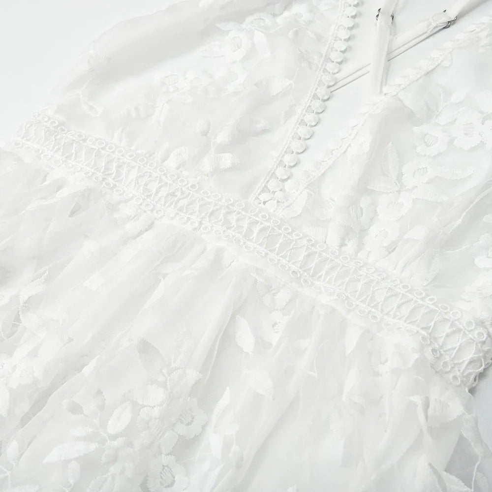 Robe À Bretelles Avec Broderie Florale Pour Femme | Idéale Pour Les Vacances Et Les Sorties D’Été