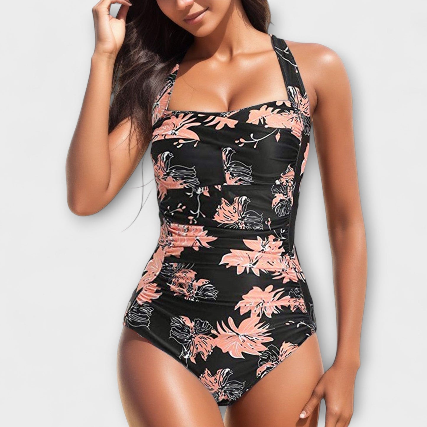 Maillot de Bain Une Pièce avec Devant Croisé pour Femmes | Idéal pour la Plage et la Piscine