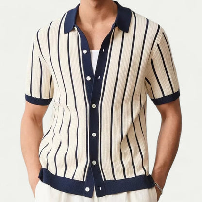 Chemise Boutonnée à Rayures pour Homme | Idéale pour l’Été et les Occasions Décontractées