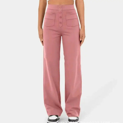 Pantalon Taille Haute à Jambe Large pour Femme | Idéal pour le Bureau et les Sorties