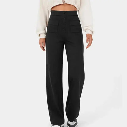 Pantalon Taille Haute à Jambe Large pour Femme | Idéal pour le Bureau et les Sorties